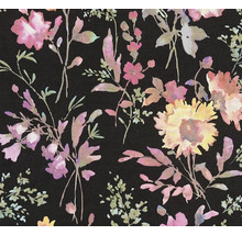 Floral mönstrat tyg på mörk botten