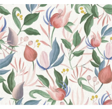 Blommig tapet med blommönster