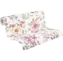 Tapetrulle med blommönster