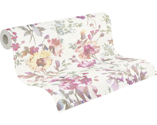 Tapetrulle med blommönster