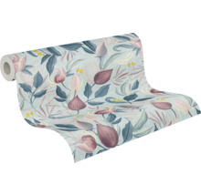 Tapetrulle med växtmönster