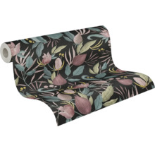 Tapetrulle med blommönster