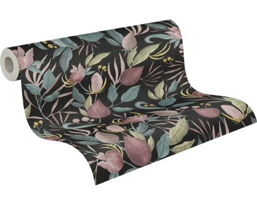 Tapetrulle med blommönster
