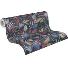 Tapetrulle med blommönster