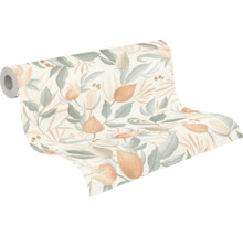 Tapetrulle med blommönster
