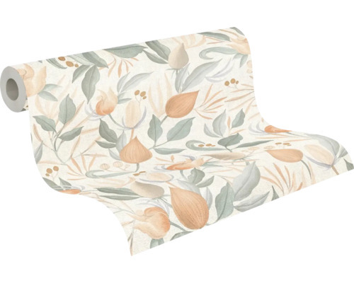 Tapetrulle med blommönster