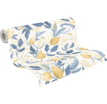 Tapetrulle med blommönster