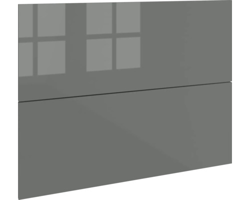 Framifrånvy av en modern, grå möbelfront