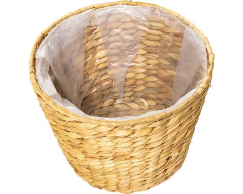 Flätad blomkorg med folie