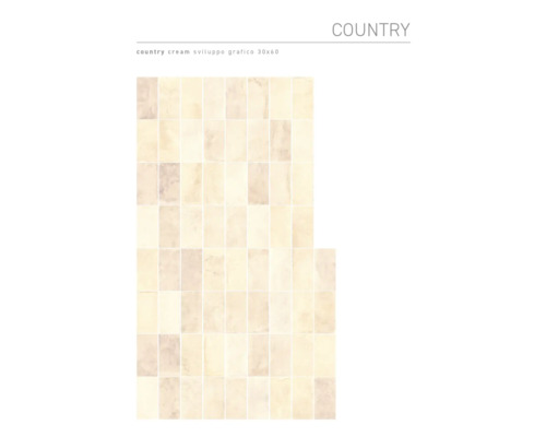 Country Cream kakel Sviluppo Grafico, 30x60 centimeter