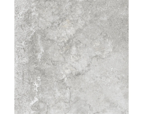Grått golvkakel med stenutseende.