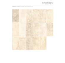Arrangemang av Country Cream vägg- och golvplattor, format 60x120