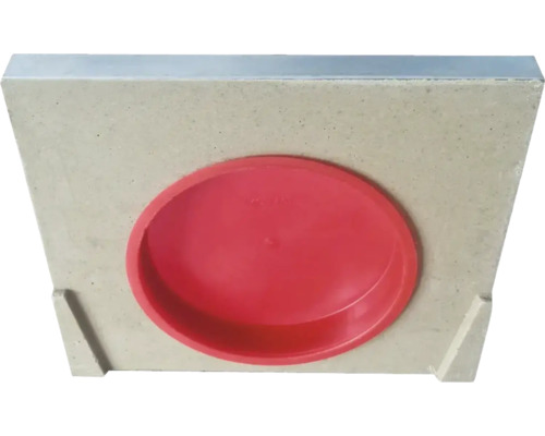 Golvplatta med rött tätningslock