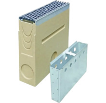 Dräneringsränna med galler och smutsfångare