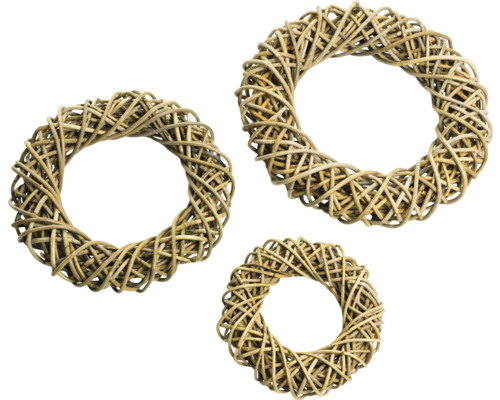 Tre kransar av pilträd