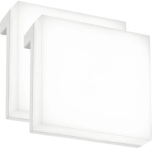 Två kvadratiska LED-paneler för takmontering