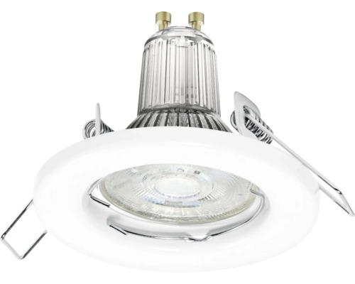 Infälld spotlight med LED-lampa och fjädrar för fastsättning