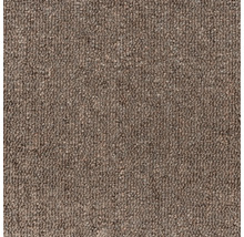 Detaljvy av en brun heltäckningsmatta.