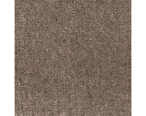 Detaljvy av en brun heltäckningsmatta.