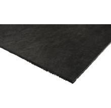 Närbild av en svart byggplats skyddsmatta.