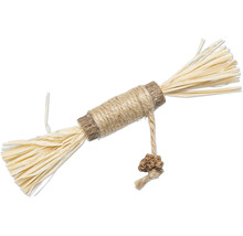 Leksak för katter av bast med rep och knut