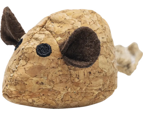 Dekorativ figurin mus av kork