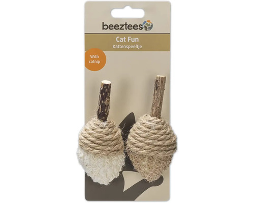 Beeztees kattleksak med kattmynta på förpackning