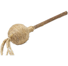 Klubba med jutesnöre och trähandtag