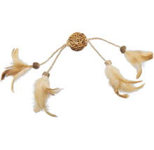 Katt leksak med fjädrar och boll