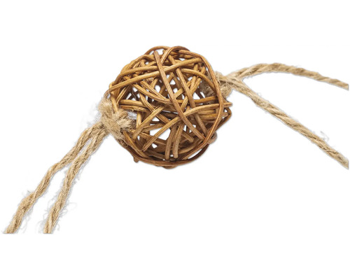 Dekorativ boll av rotting med snöre