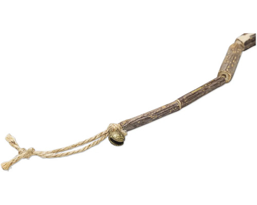 Hundleksak av trä med bjällra