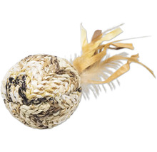 Kattleksak boll med fjädrar