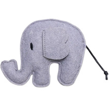 Grå elefant av filt med snöre