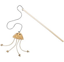 Kattspö med korkhänge och träpinne