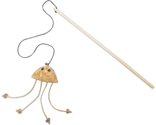 Kattspö med korkhänge och träpinne