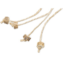 Dekorativa snören med träbitar