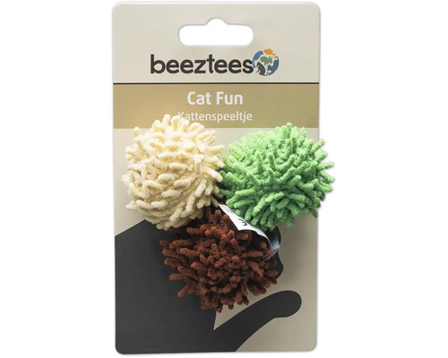 Beeztees Cat Fun kattleksak med tre tofsar