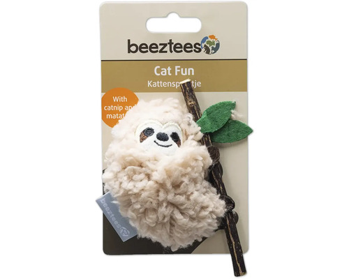 Beeztees Logo. Kattleksak sengångare med kattmynta och matatabi.