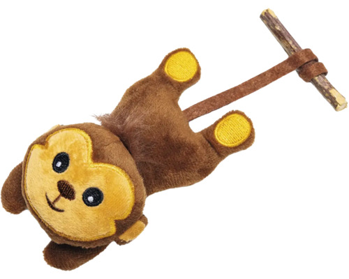 Mjukdjur apa med träpinne