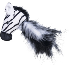 Leksakszebra för katter med fjädrar