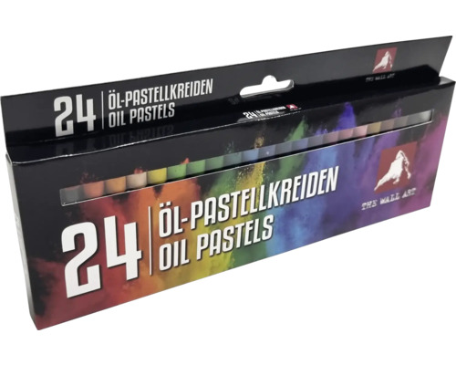 Ask med 24 oljepastellkritor