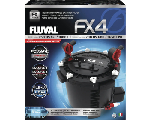 Fluval FX4 högpresterande ytterfilter för akvarier upp till 1000 liter