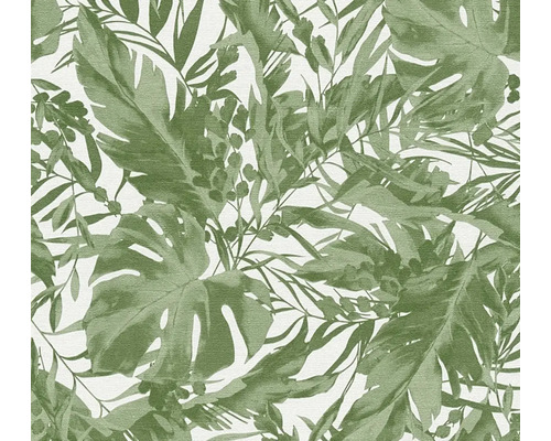 Tapet med blad- och växtmönster