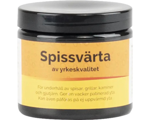Spissvärta pasta för underhåll av spisar, grillar, kaminer och gjutjärn