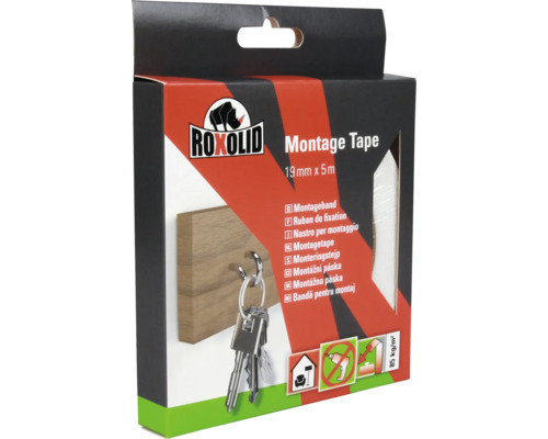 Roxolid Monteringstejp, 19 mm x 5 m, förpackning