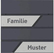 Namnskylt med texten Familie Muster