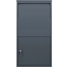 Brevlåda med tidningsfack och nyckel