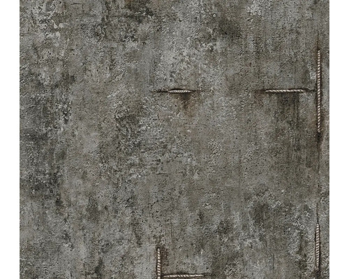 Tapet i betonglook med synlig armering