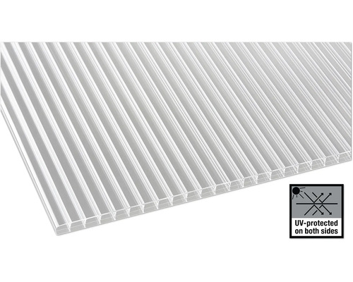 Kanalplastskiva med UV-skydd på båda sidor