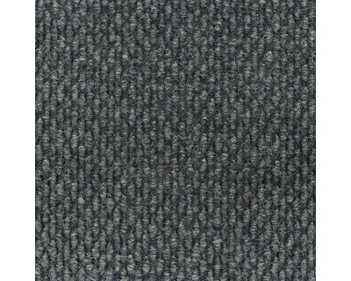 Detaljvy av en grå heltäckningsmatta.